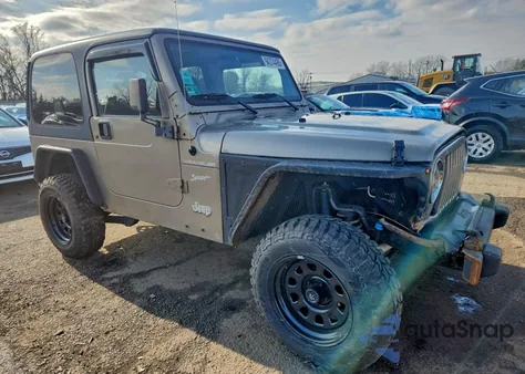 2002 Jeep Wrangler / Tj Sport из США, поврежденный, VIN 1J4FA49S62P767553